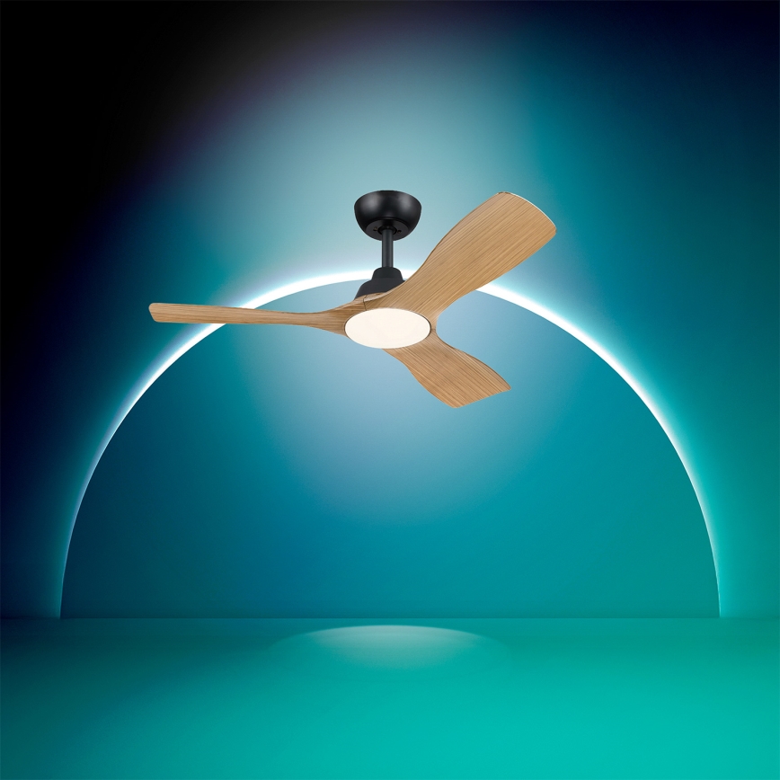 Philips - LED dimmelhető mennyezeti ventilátor OLAS LED/24W/230V, átm. 106 cm, fekete/barna + távirányító