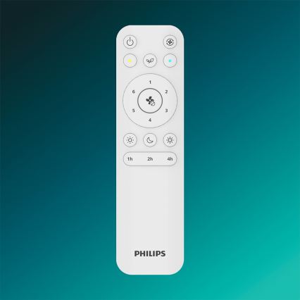 Philips - LED-fényerőszabályozható mennyezeti ventilátor OLAS LED/24W/230V átmérő 132 cm fekete/barna + távirányító