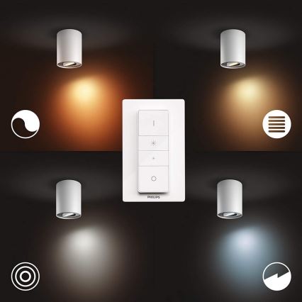 Philips - LED Dimmelhető spotlámpa Hue PILLAR 1xGU10/4,2W/230V 2200-6500K + távirányítás fehér