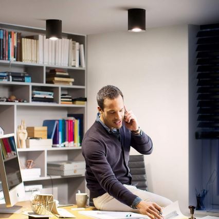 Philips - LED Dimmelhető spotlámpa Hue PILLAR 1xGU10/4,2W/230V 2200-6500K + távirányítás fekete