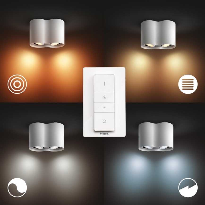Philips - LED Dimmelhető spotlámpa Hue PILLAR 2xGU10/5W/230V + távirányító
