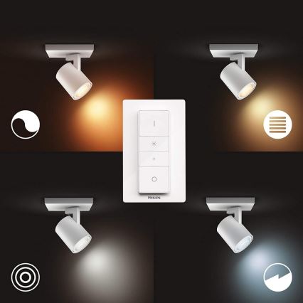 Philips - LED Dimmelhető spotlámpa Hue RUNNER 1xGU10/4,2W/230V 2200-6500K + távirányítás fehér