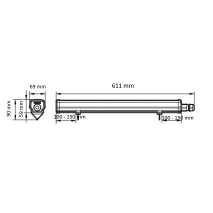 Philips - LED-es műszaki fénycsöves lámpatest LEDINAIRE LED/15W/230V 60 cm IP66