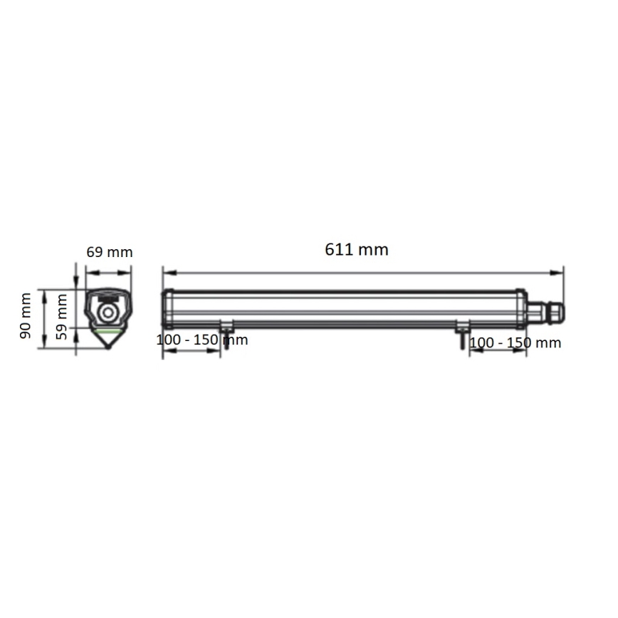 Philips - LED-es műszaki fénycsöves lámpatest LEDINAIRE LED/15W/230V 60 cm IP66