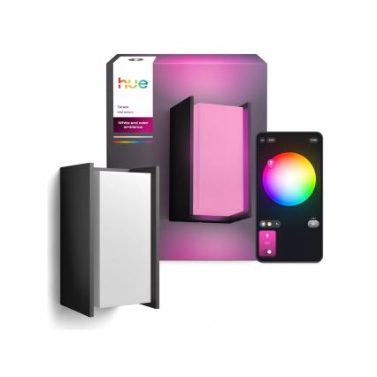 Philips - LED, fényerőszabályozható kültéri fali lámpatest Hue TURACO White And Color Ambiance 1xE27/8,1W/230V 1000-20000K