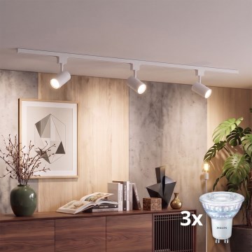 Philips - LED fényerőszabályozható spotlámpa EASYLINK sínrendszerben 3xGU10/7W/230V 1 m fehér