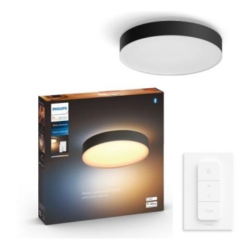 Philips - LED Fényerőszabályzós mennyezeti lámpa Hue LED/33,5W/230V 2200-6500K átm. 425 mm fekete + távirányító