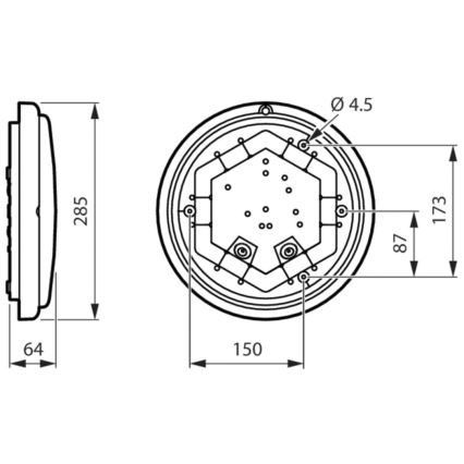 Philips - LED Fürdőszobai fali lámpa LEDINAIRE LED/17W/230V 4000K IP65