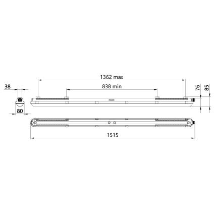 Philips - LED ipari fénycsöves lámpatest CORELINE LED/37,5W/230V 150 cm IP66