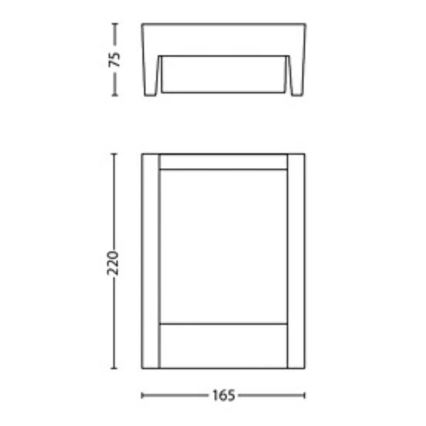 Philips - LED Kültéri fali lámpa ARBOUR LED/3,8W/230V 2700K IP44