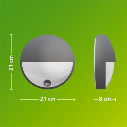 Philips - LED kültéri fali lámpa érzékelővel CAPRICORN LED/4,3W/230V IP44