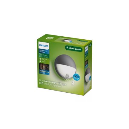 Philips - LED kültéri fali lámpa érzékelővel CAPRICORN LED/4,3W/230V IP44