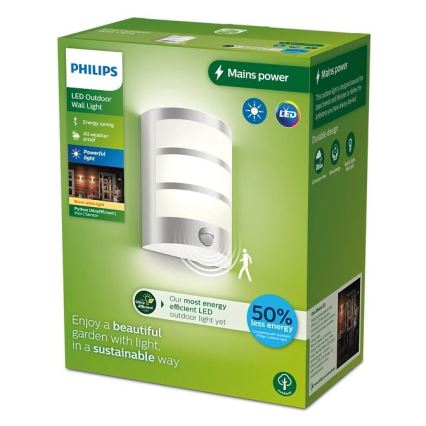 Philips - LED Kültéri fali lámpa érzékelővel PYTHON LED/3,8W/230V IP44