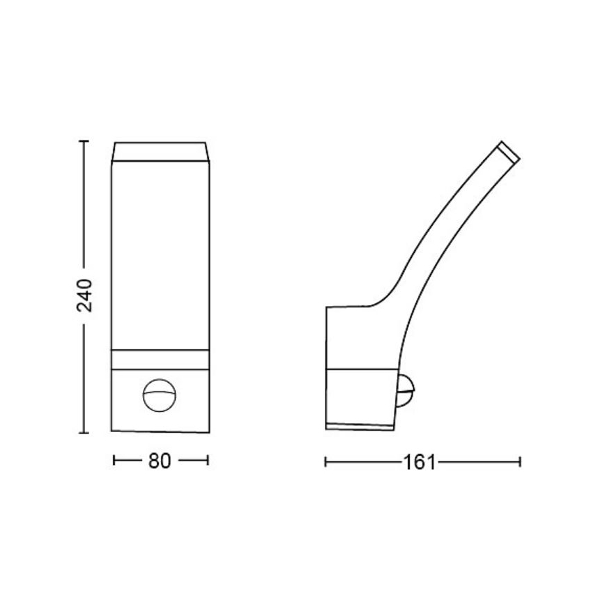 Philips - LED Kültéri fali lámpa érzékelővel SPLAY LED/3,8W/230V IP44