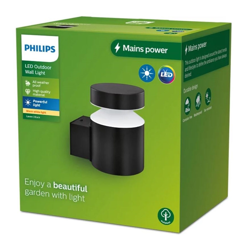 Philips - LED Kültéri fali lámpa LAVEN LED/6W/230V 2700K IP44
