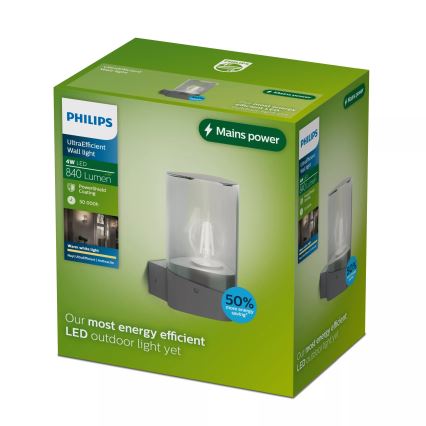 Philips - LED kültéri fali lámpa NAYL 1xE27/4W/230V 2700K IP44