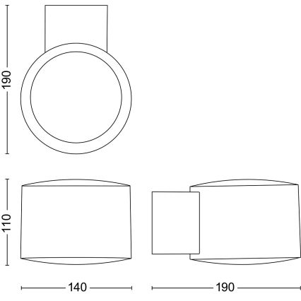 Philips - LED Kültéri fali lámpa OTIS LED/4,3W/230V 2700K IP44