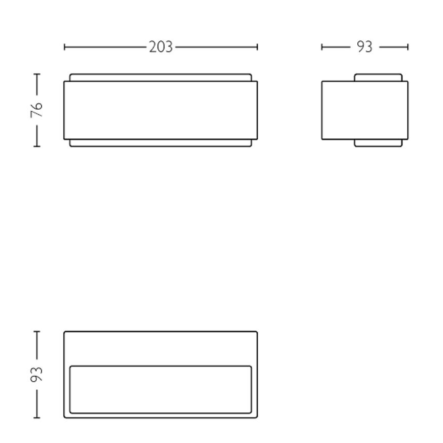 Philips - LED Kültéri fali lámpa STRATOSPHERE LED/3,8W/230V 2700K IP44