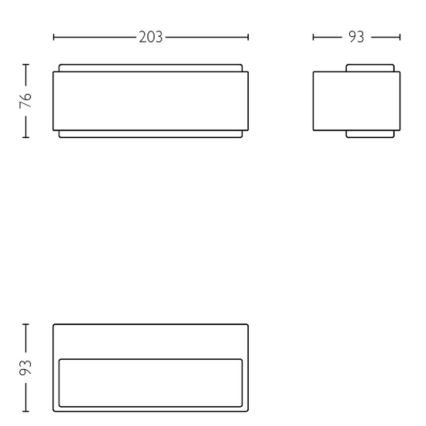 Philips - LED Kültéri fali lámpa STRATOSPHERE LED/3,8W/230V 4000K IP44