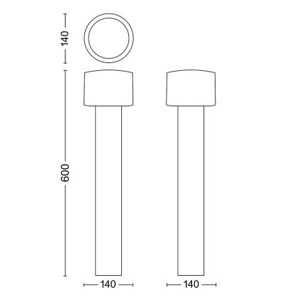 Philips - LED Kültéri lámpa OTIS LED/4,3W/230V 2700K IP44