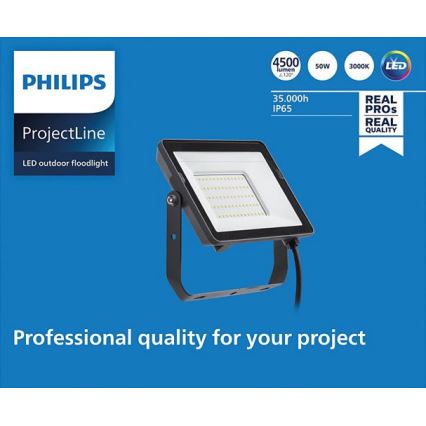 Philips - LED Kültéri reflektor PROJECTLINE LED/50W/230V IP65 3000K