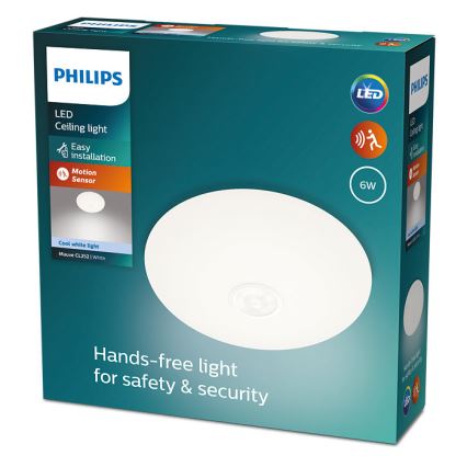Philips - LED Mennyezeti lámpa érzékelővel MAUVE LED/6W/230V 4000K