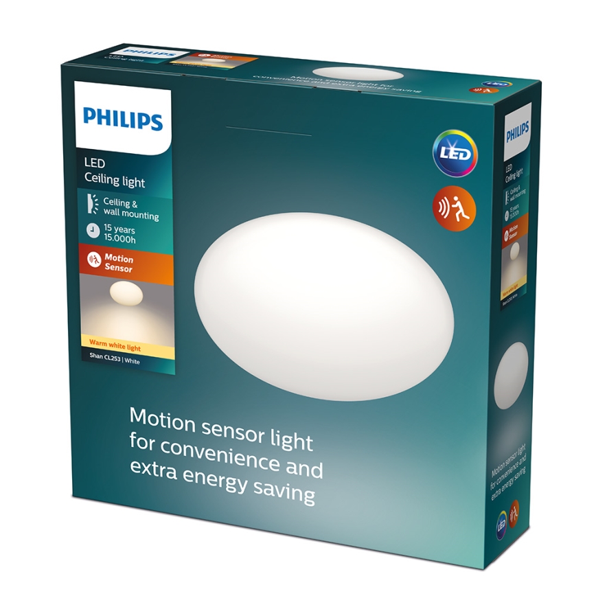Philips - LED mennyezeti lámpa érzékelővel 1xLED/12W/230V 2700K