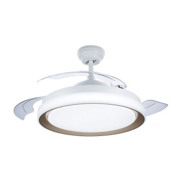 Philips - LED mennyezeti lámpa ventilátorral LED/35W/230V 5500/4000/2700K arany + távirányító