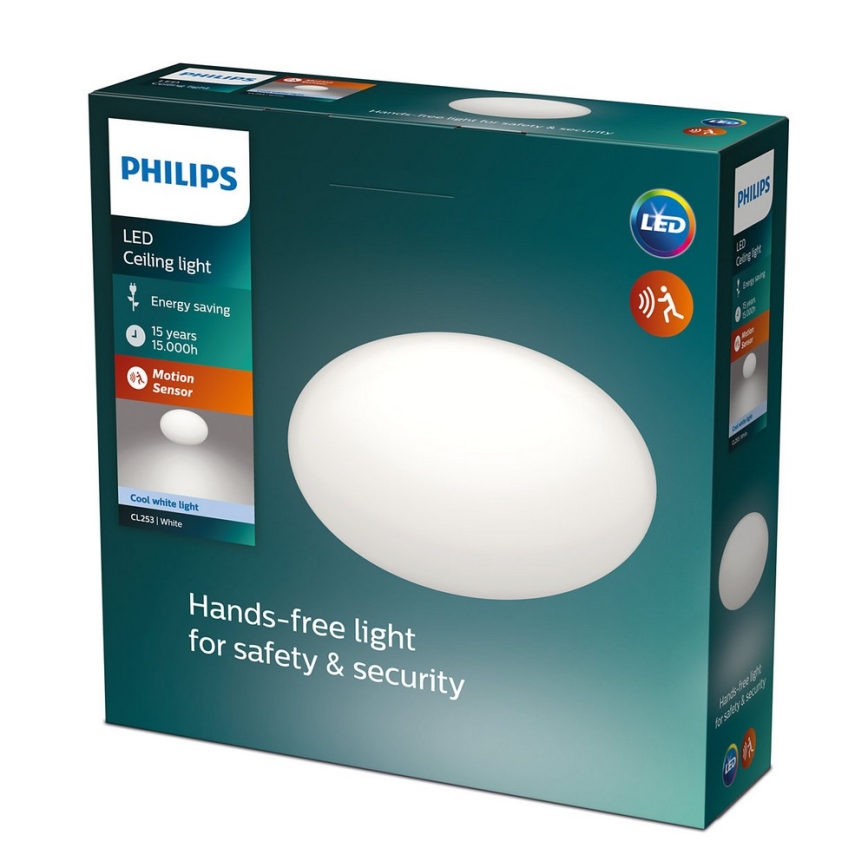 Philips - LED mennyezeti lámpa érzékelővel LED/12W/230V 4000K