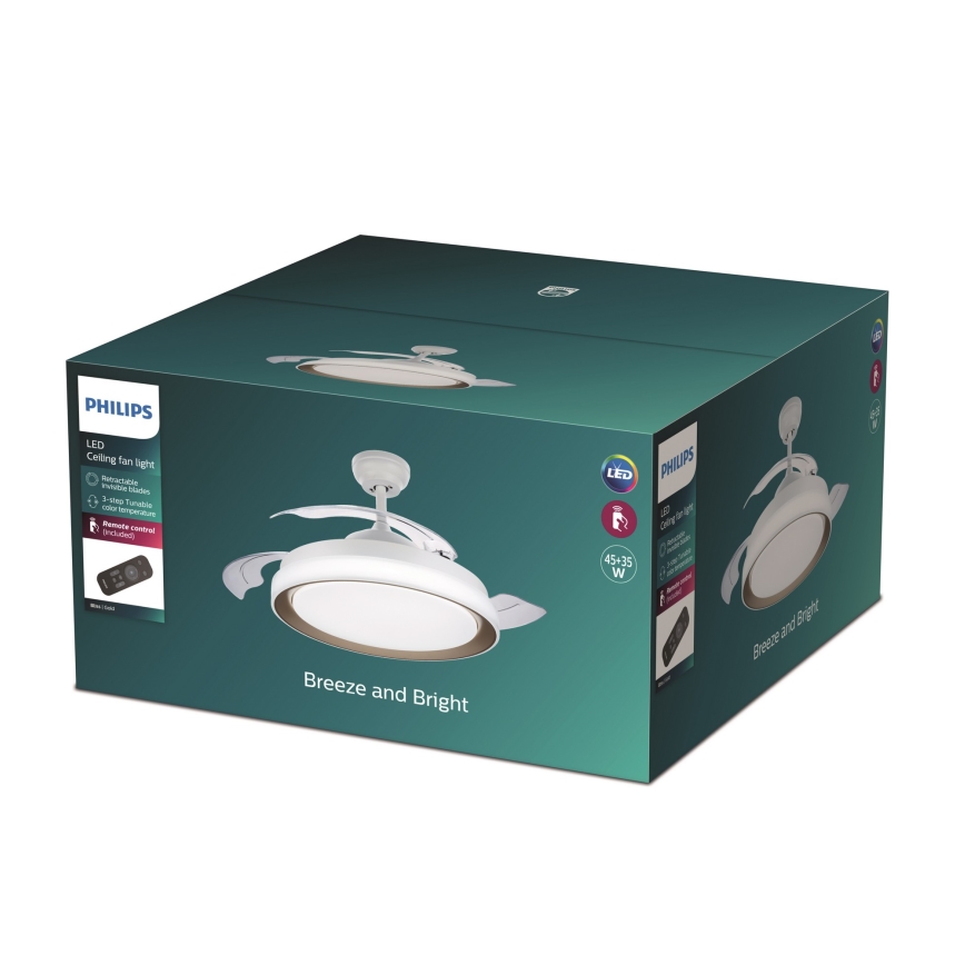 Philips - LED Mennyezeti ventilátor LED/35W/230V 5500/4000/3000K + távirányító