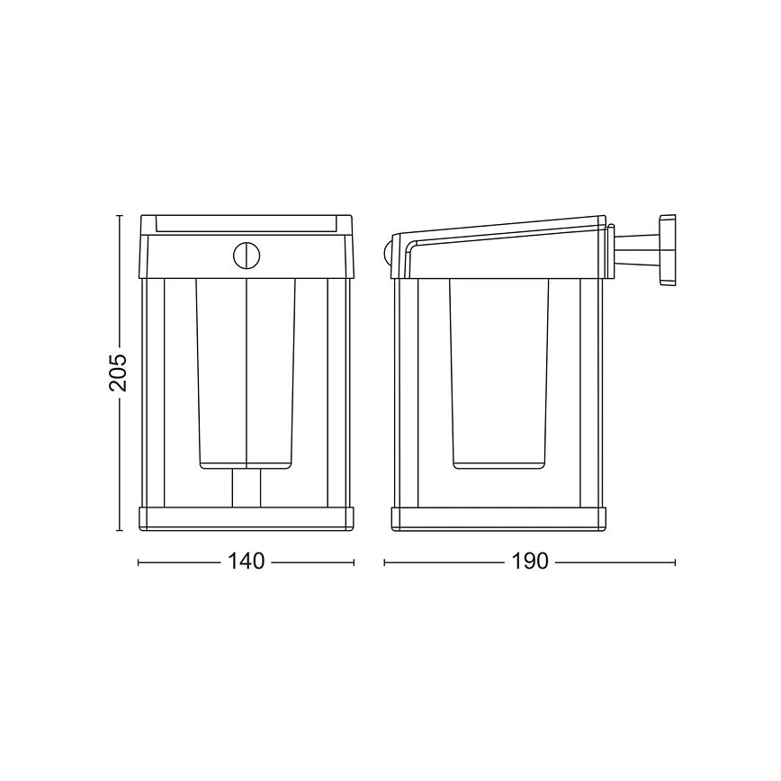 Philips - LED Napelemes fali lámpa mozgás és alkonyérzékelővel CAMILL LED/1,4W/3,7V 2000 mAh IP44