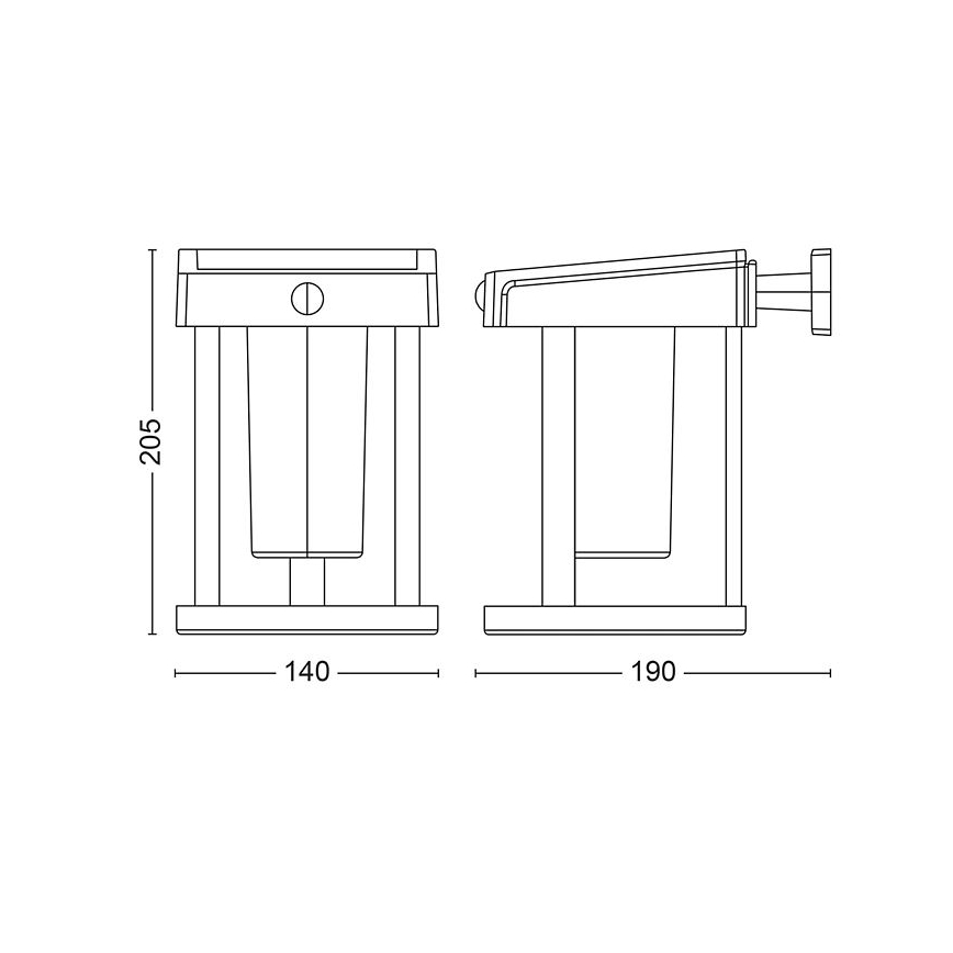 Philips - LED Napelemes fali lámpa mozgás és alkonyérzékelővel CAMILL LED/1,4W/3,7V 2000 mAh IP44
