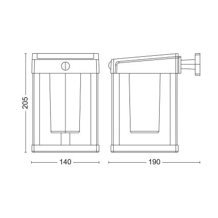 Philips - LED Napelemes fali lámpa mozgás és alkonyérzékelővel CAMILL LED/1,4W/3,7V 2000 mAh IP44