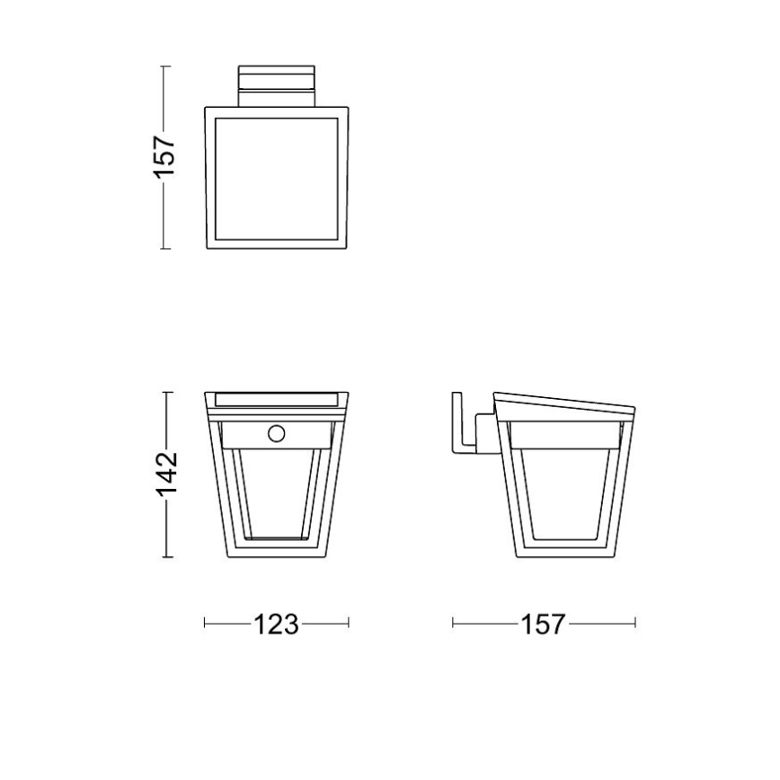 Philips - LED Napelemes fali lámpa mozgás és alkonyérzékelővel NISSA LED/1,8W/3,7V 2600 mAh 3000K IP44