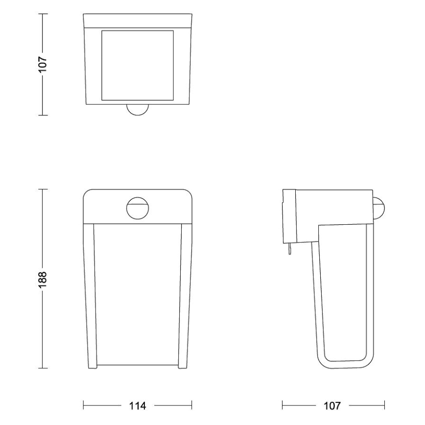 Philips - LED Napelemes érzékelős fali lámpa SHROUD LED/2,3W/3,7V 600 mAh IP44