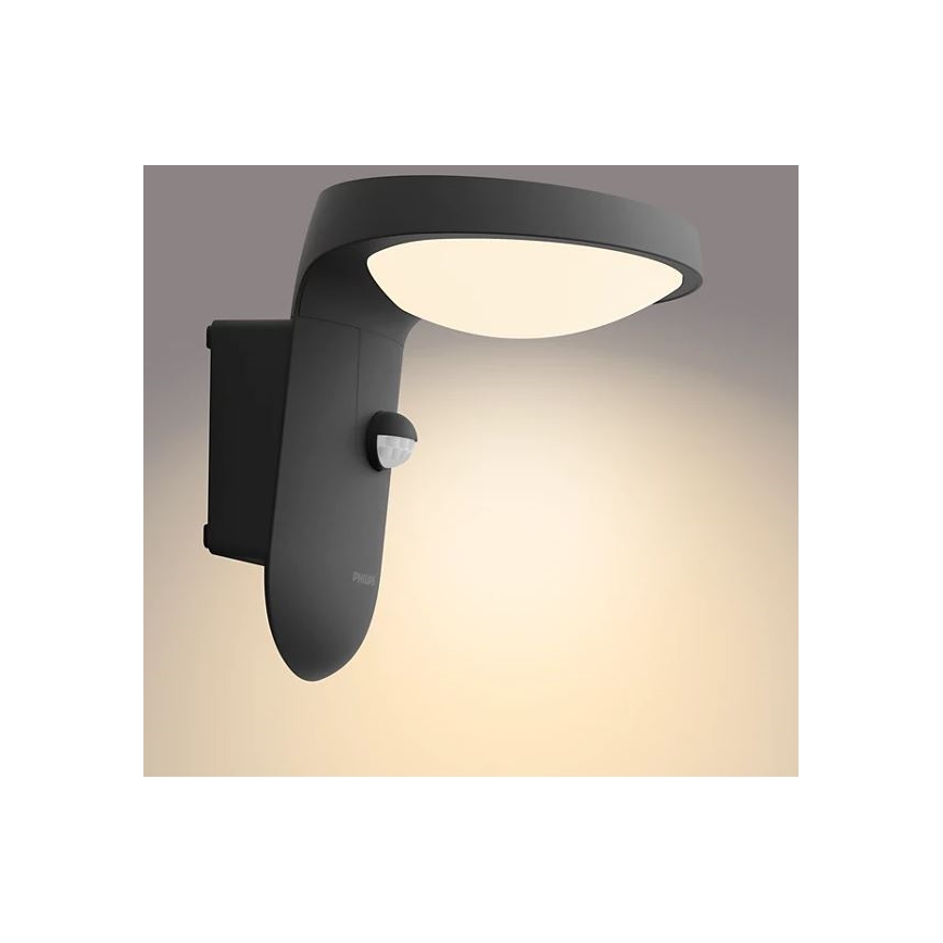 Philips - LED Napelemes fali lámpa mozgás és alkonyérzékelővel LED/1,2W/4V 1800 mAh 3000K IP44