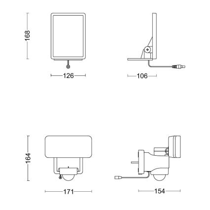 Philips - LED Napelemes fali lámpa mozgás és alkonyérzékelővel TYLUS LED/6W/3,7V 2600 mAh 3000K IP44