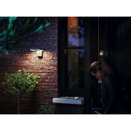 Philips - LED Napelemes érzékelős fali lámpa ZONAL LED/1,3W/3,7V 2500 mAh IP44