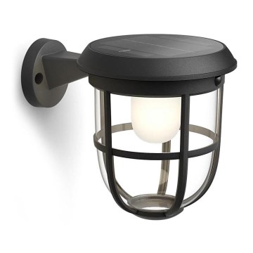 Philips - LED Napelemes fali lámpa mozgás és alkonyérzékelővel RADII LED/1,3W/3,7V 2000 mAh 3000K IP44