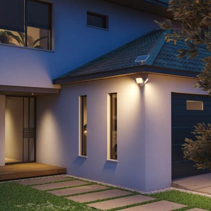 Philips - ZYREN LED napelemes fali lámpatest érzékelővel LED/24,5W/3,7V 2600 mAh 3000K IP65 fehér