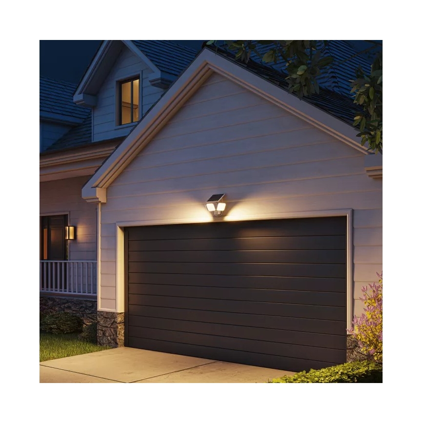 Philips - ZYREN LED napelemes fali lámpatest érzékelővel LED/24,5W/3,7V 2600 mAh 3000K IP65 fehér