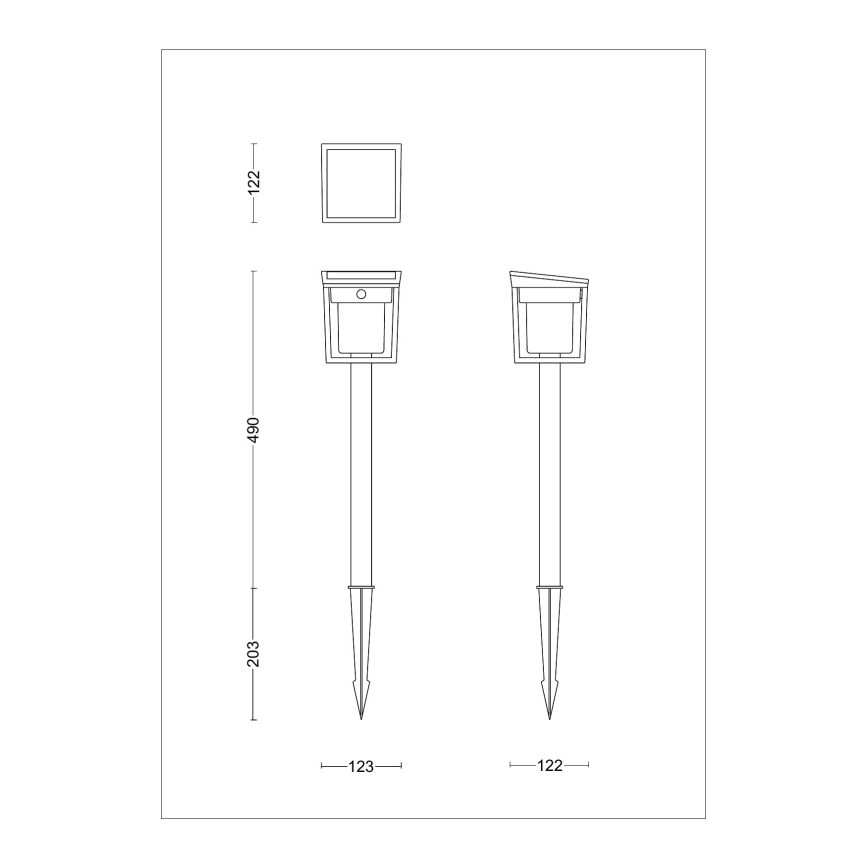 Philips - LED Napelemes lámpa mozgás- és szürkületérzékelővel BLAISE LED/1,5W/3,7V 2600 mAh 3000K IP44