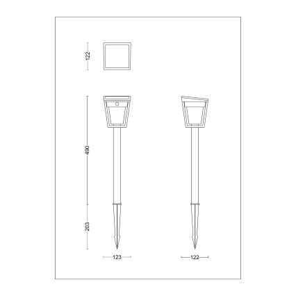 Philips - LED Napelemes lámpa mozgás- és szürkületérzékelővel NISSA LED/1,8W/3,7V 2600 mAh 3000K IP44