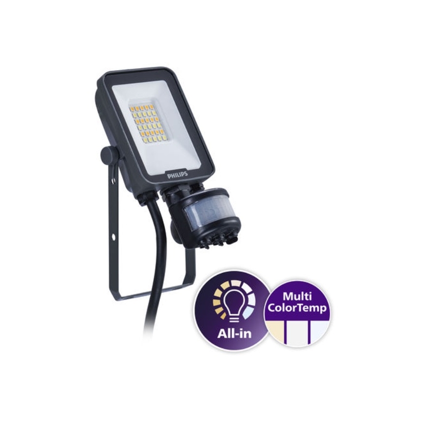 Philips - LED-reflektor mozgás- és alkonyérzékelővel LEDINAIRE ALL-IN LED/10W/230V 3000/4000/6500K IP65