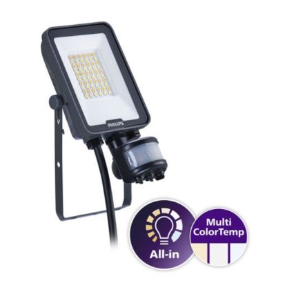 Philips - LED reflektor mozgás- és alkonyérzékelővel LEDINAIRE ALL-IN LED/20W/230V 3000/4000/6500K IP65