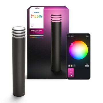 Philips - LED RGB dimmelhető kültéri lámpa Hue LUCCA 1xE27/8,1W/230V 77 cm 1000-20000K IP44