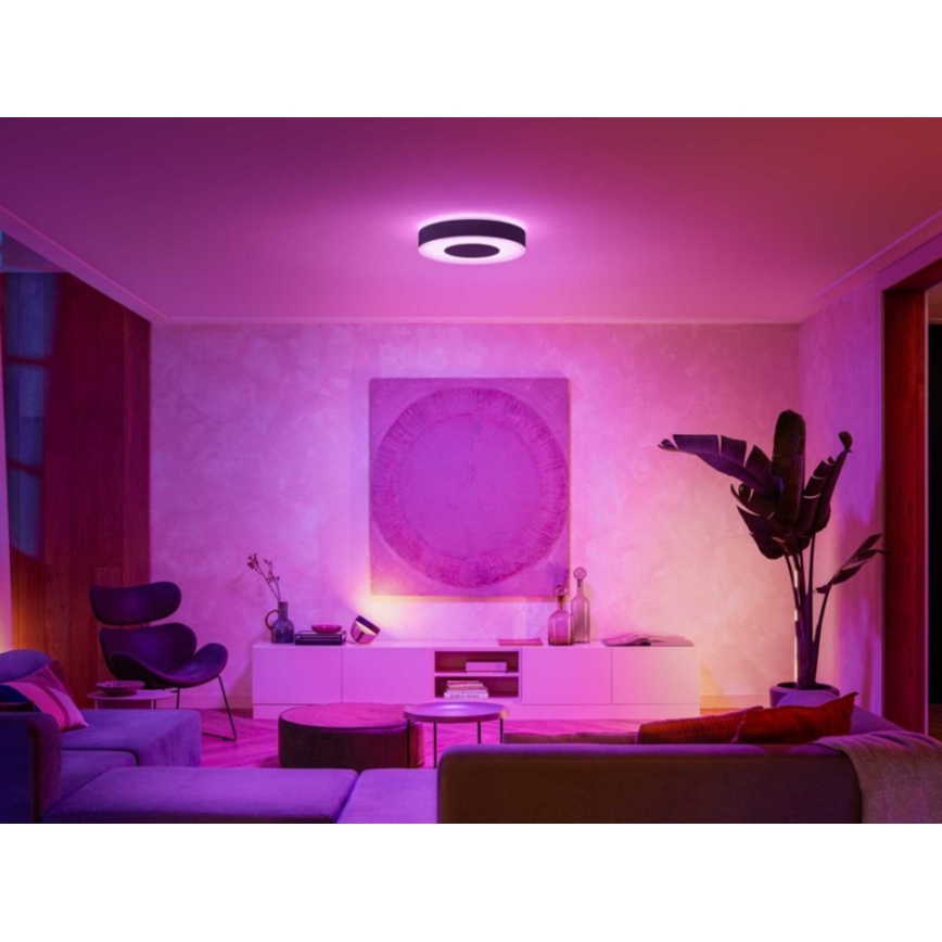 Philips - LED RGB dimmelhető mennyezeti lámpa Hue INFUSE LED/52,5W/230V 2000-6500K Ø 425 mm fekete