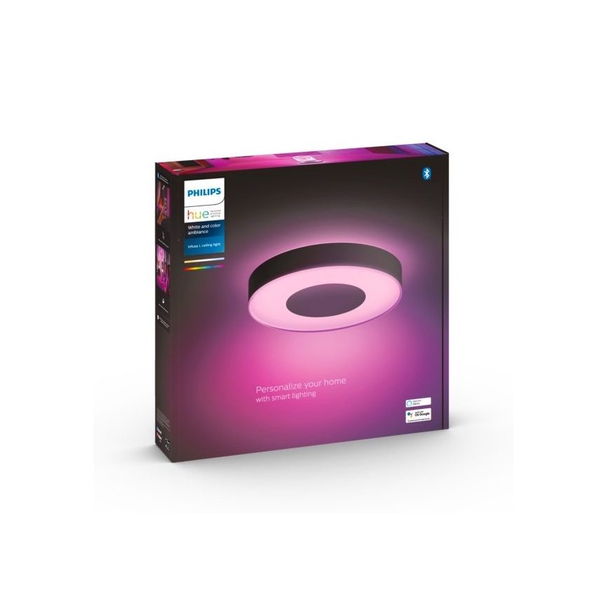 Philips - LED RGB dimmelhető mennyezeti lámpa Hue INFUSE LED/52,5W/230V 2000-6500K Ø 425 mm fekete