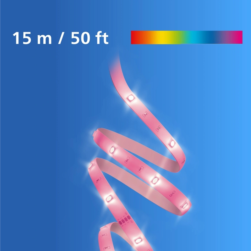 Philips - LED RGB dimmelhető szalag SMART STRIP 15 m LED/20W/230V 2200-6500K Wi-Fi
