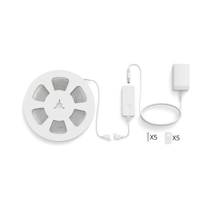 Philips - LED RGB dimmelhető szalag SMART STRIP 5m LED/7W/230V 2200-6500K Wi-Fi